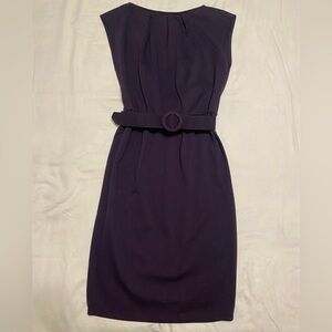 SALE! $9 Dark purple Maggy London sleeveless belted dress size 6